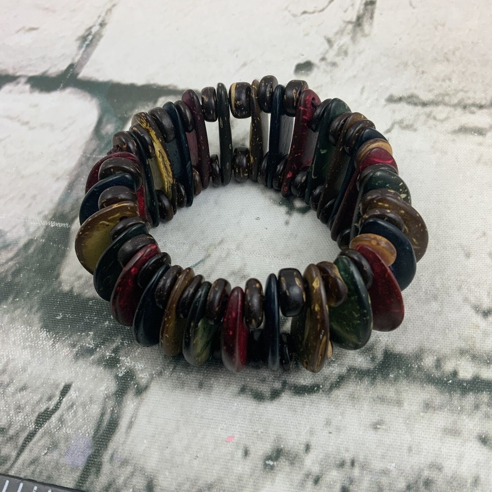 Fashion Jewelry Beaded Bracelet Boho Chunky Wood Beachy Hippie